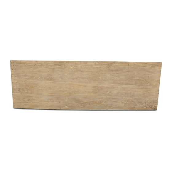 Table top Elm 300x100x4,5 variable 290-309cm sideview