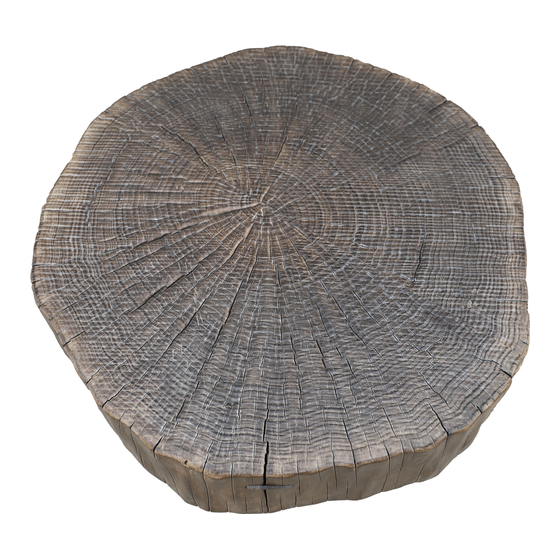 Bijzettafel hout populier bruin 87x89x45 sideview