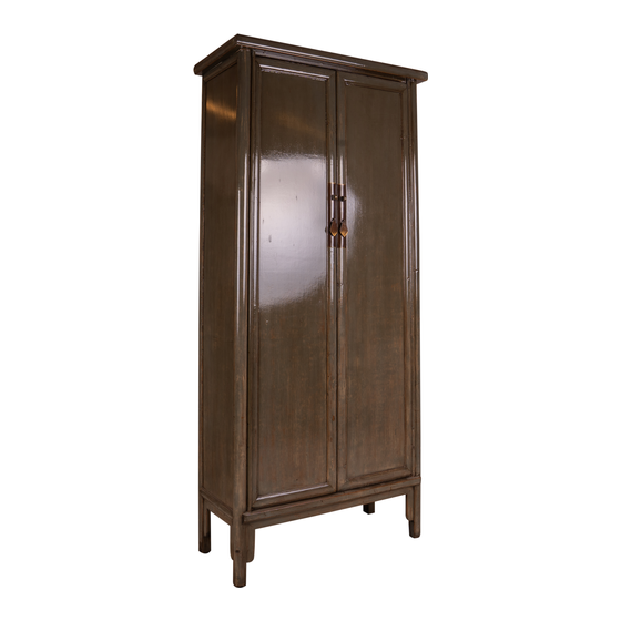 Cabinet lacquer high grey 2drs 100x49x240