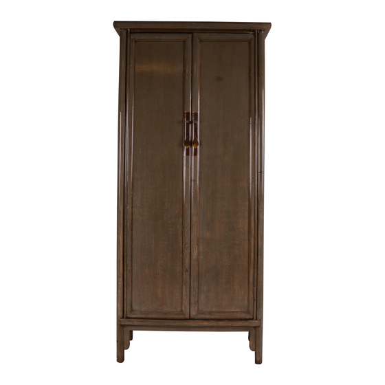 Cabinet lacquer high grey 2drs 100x49x240 sideview