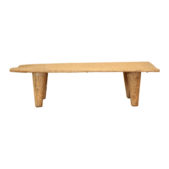 Coffee table wood natural 160x70x42 sideview