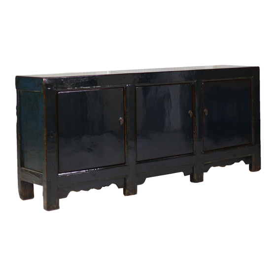 Sideboard lacquer blue 3drs 221x45x95