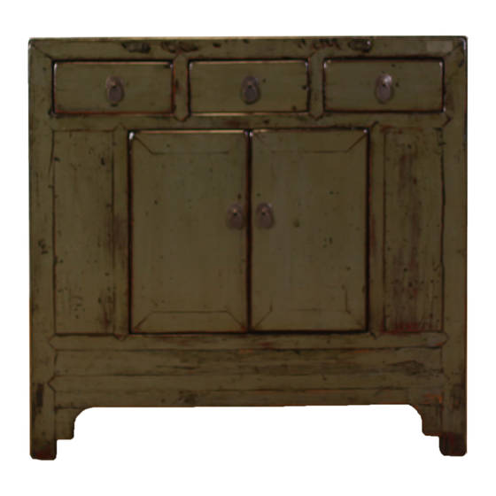 Sideboard lacquer grey 2drs 3drws 101x45x98 sideview