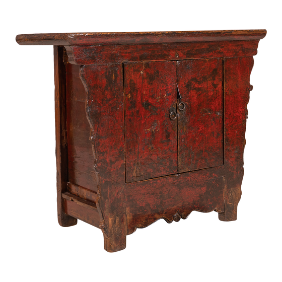 Cabinet red 2drs 87x40x75