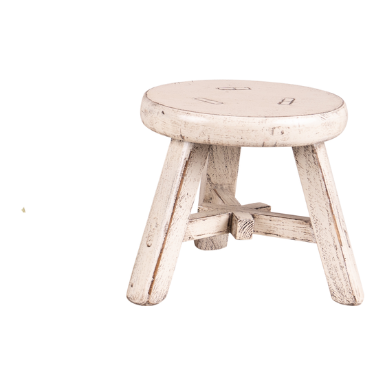 Stool lacquer white