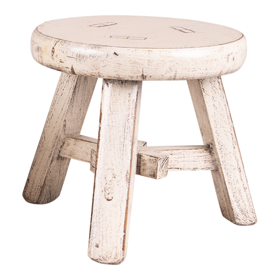Stool lacquer white sideview