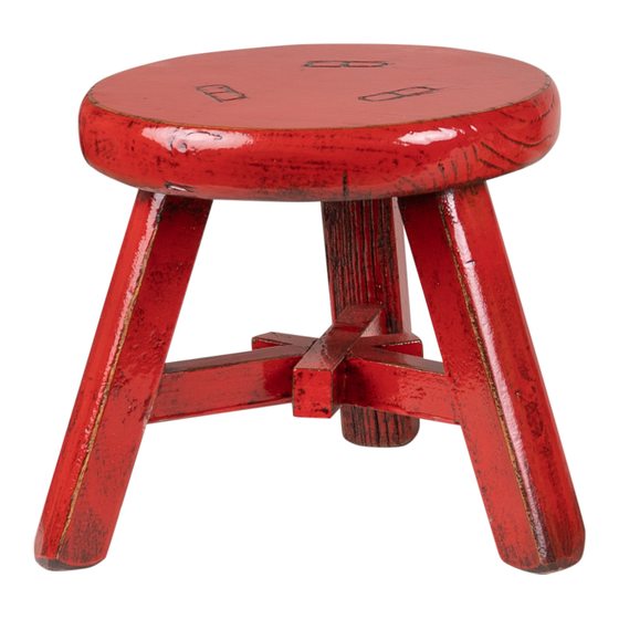 Stool lacquer red