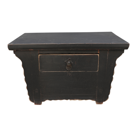 Cabinet small black 1drwr 59x34x36 sideview