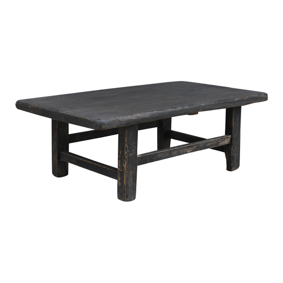 Table Tang wood black 79x43x27