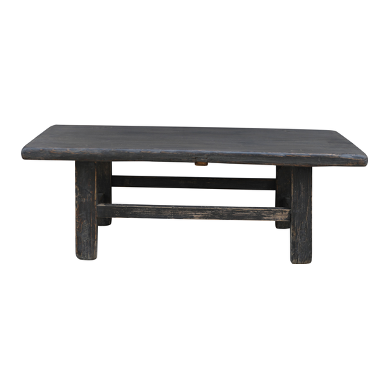 Table Tang wood black 79x43x27 sideview