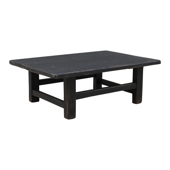 Table Tang wood black 78x54x27