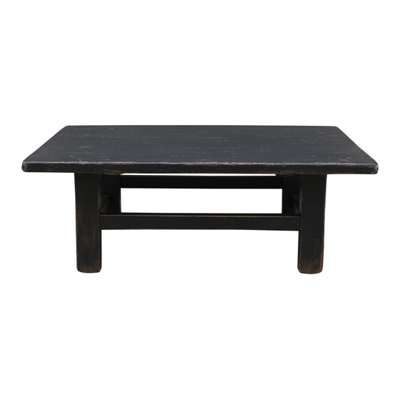 Table Tang wood black 78x54x27 sideview