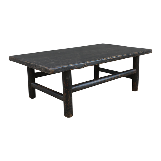 Table Tang wood black 79x45x27