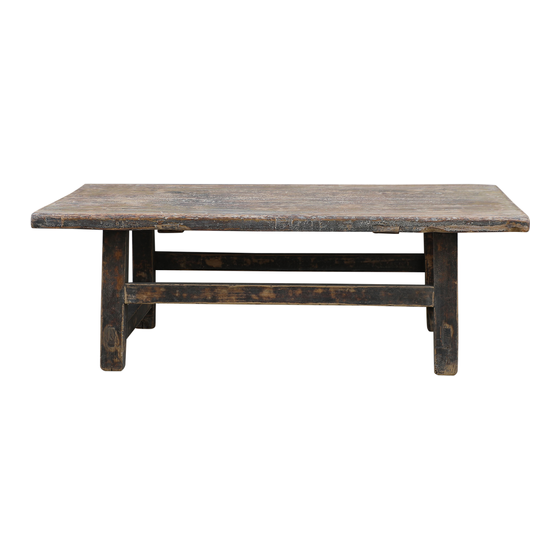 Table Tang wood 83x43x28 sideview