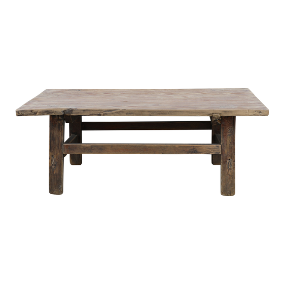 Table Tang wood 81x51x30 sideview