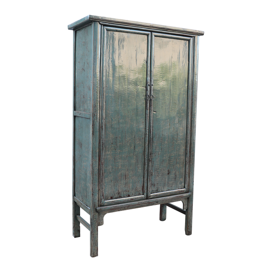 Cabinet high wood blue 2drs 125x55x214