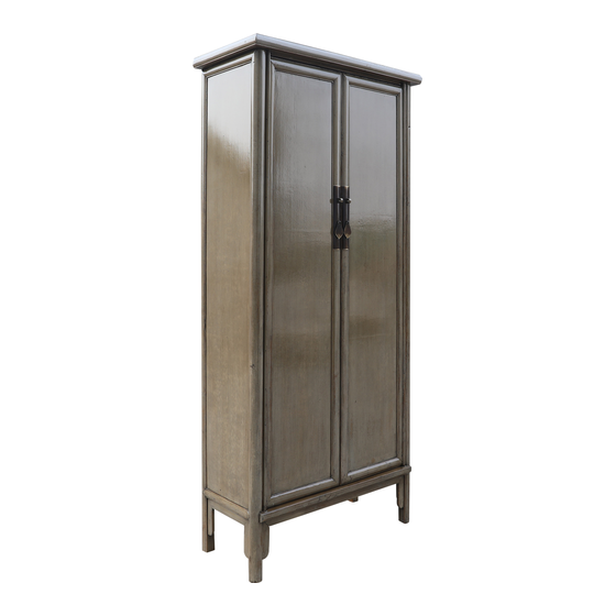 Cabinet high wood grey 2drs 100x49x240