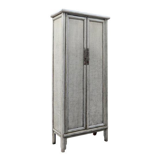 Cabinet high wood white 2drs 100x49x240