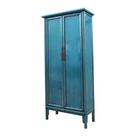 Cabinet high wood blue 2drs 100x49x240