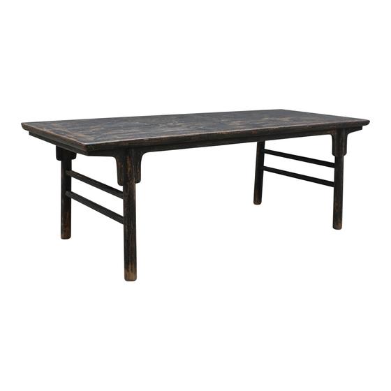Eettafel hout zwart 233x90x80