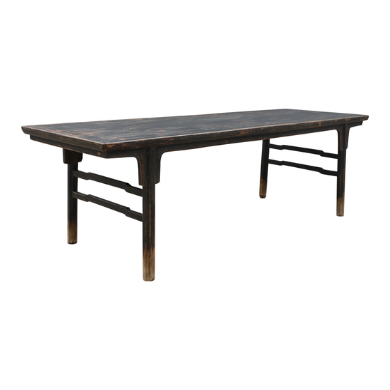 Eettafel hout zwart 265x86x80