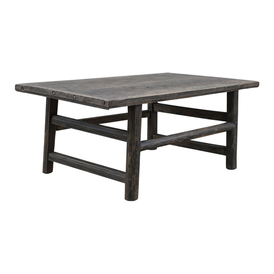 Coffee table wood black 106x60x44
