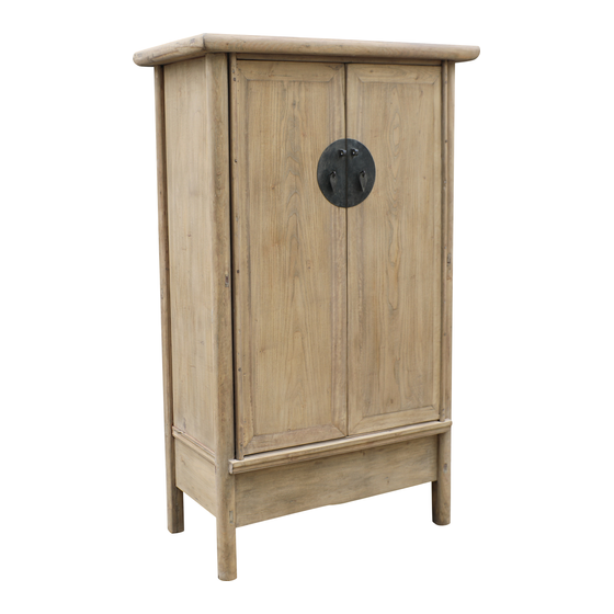 Cabinet wood natural 2drs