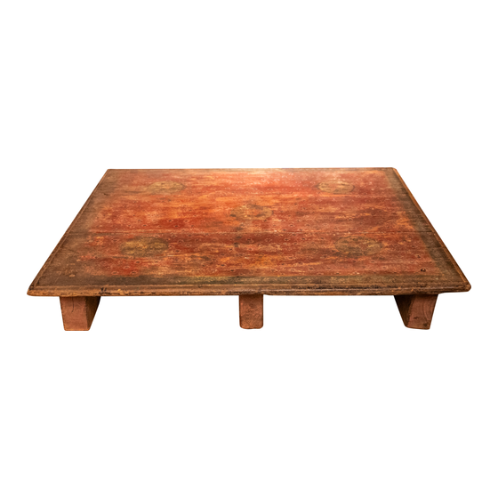Wooden table sideview