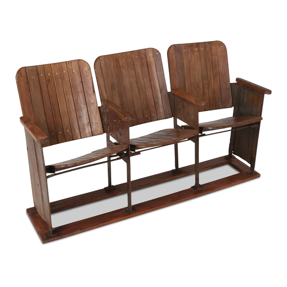 Cinema chair 3-seater wood