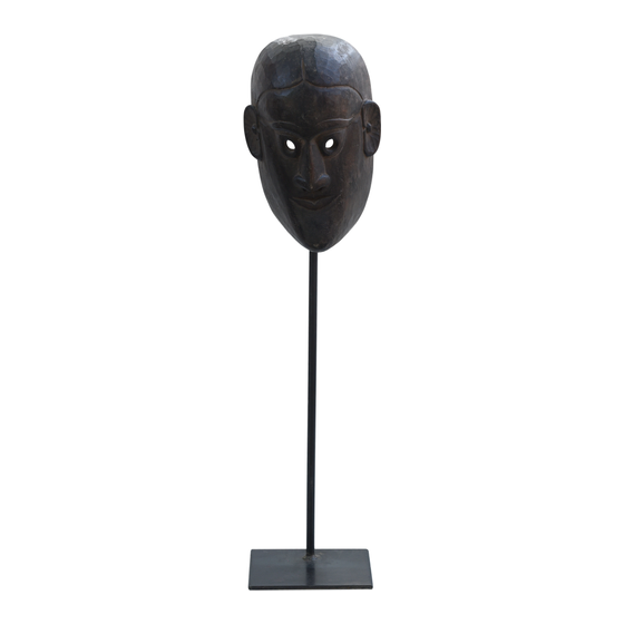 Mask wood on stand small