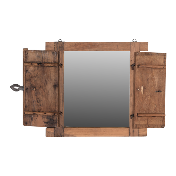 Raam hout met spiegel sideview
