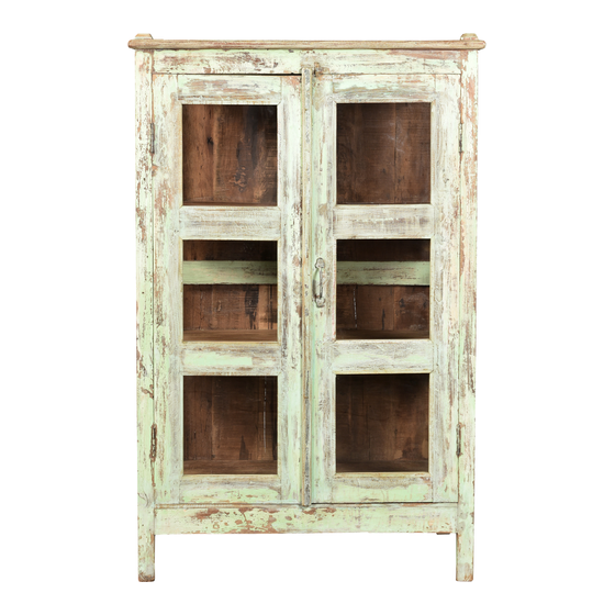 Glass cabinet wood 94x54x144 sideview