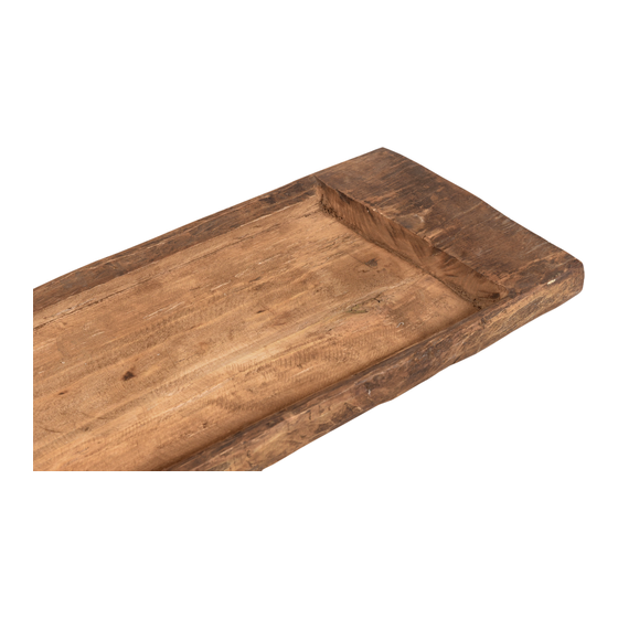Tray wood 128x38x10 sideview