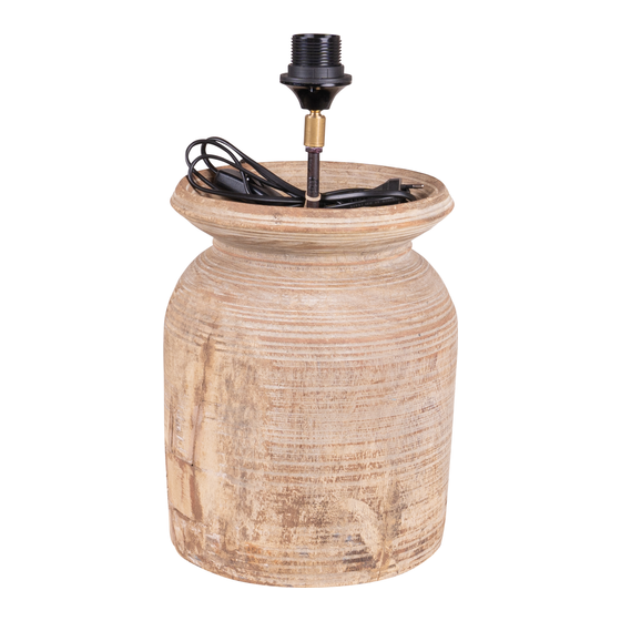 Lamp base pot wood mix sideview