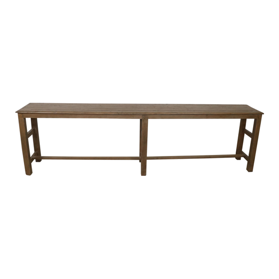 Console table wood sideview