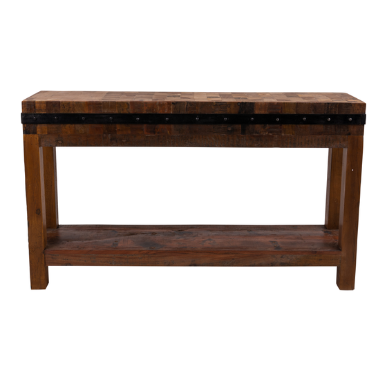 Console table teak sideview