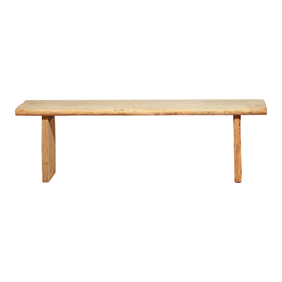 Coffee table old wood natural sideview
