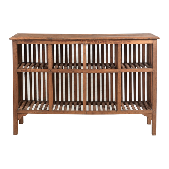 Rack with compartments wood