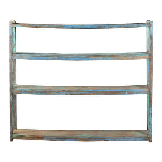 Rack wood blue sideview