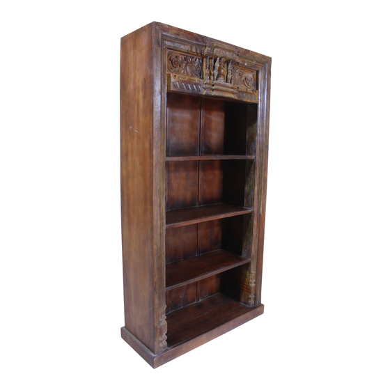 Bookcase wood carving brown