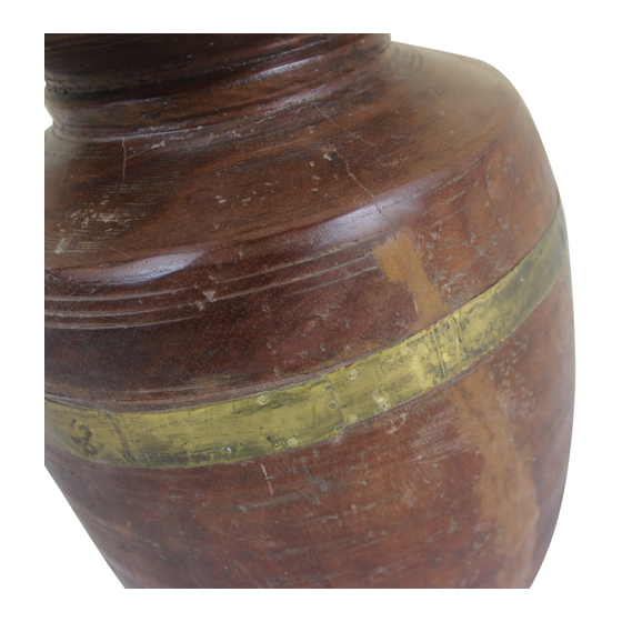Milkpot wood brass sideview