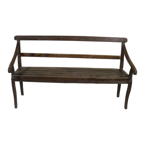 Bench wood brown sideview