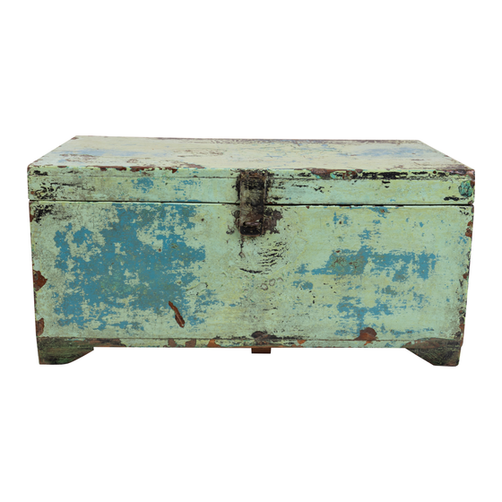 Chest wood blue green mix sideview