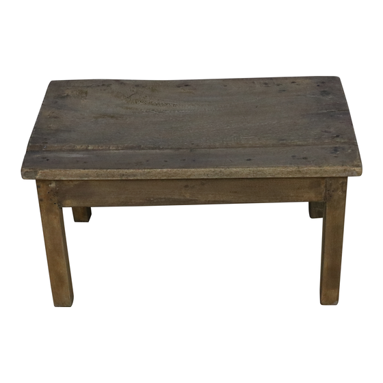 Table wood washed sideview