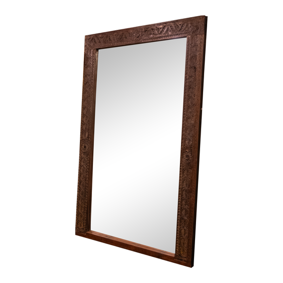Mirror wood brown sideview