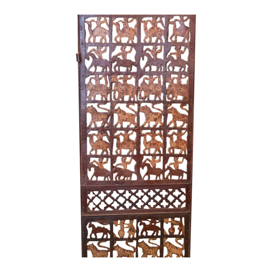 Panel iron with animals sideview