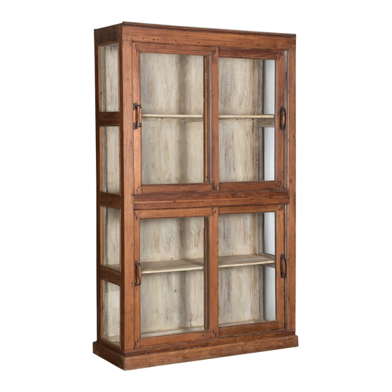 Glass cabinet wood