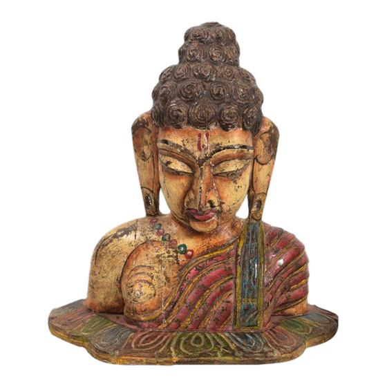 Buddha hoofd hout gekleurd