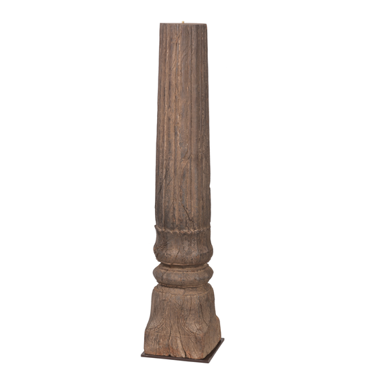 Vloerlamp Pilaar hout 25x25x140 sideview