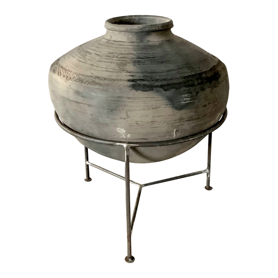 Pot clay on stand 45x45x45